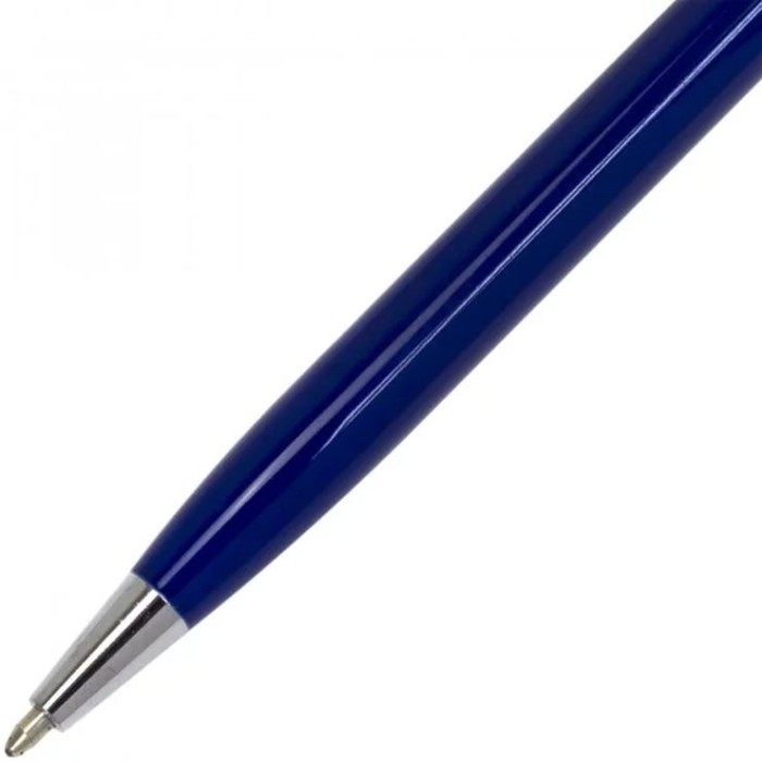 Ручка «STYLUS» кулькова поворотна металева, темно-синій корпус, синя, ТМ Economix