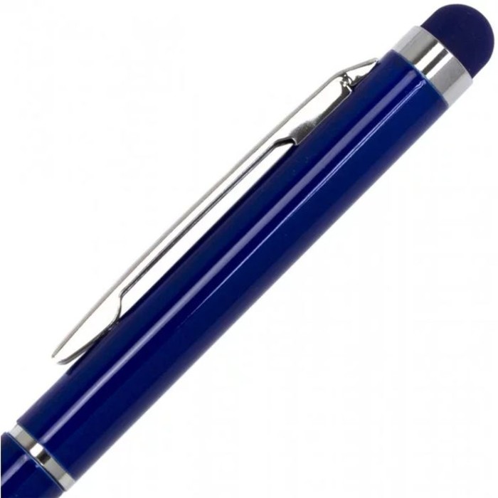 Ручка «STYLUS» кулькова поворотна металева, темно-синій корпус, синя, ТМ Economix