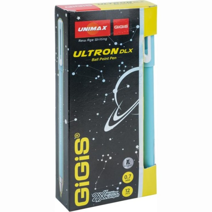 Ручка «Ultron DLX 2х» кулькова синя, TM Unimax