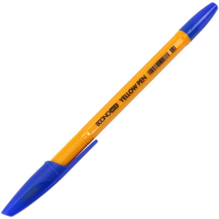 Ручка «Yellow Pen» кулькова синя 0,5 мм, корпус жовтий, ТМ Economix