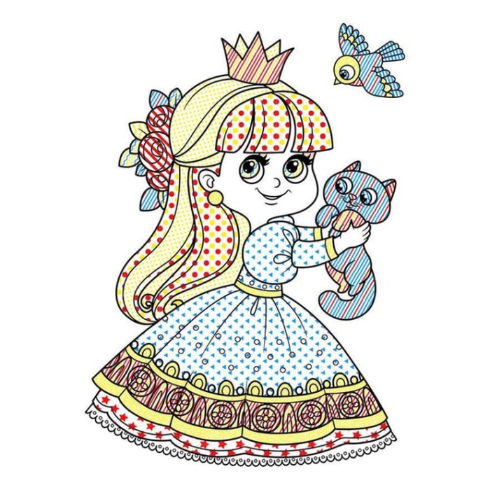 «Чарівні водні розмальовки. Принцеси» на 8 сторінок з м`якою обкладинкою 16,5х23,5 см, ТМ Кристал Бук