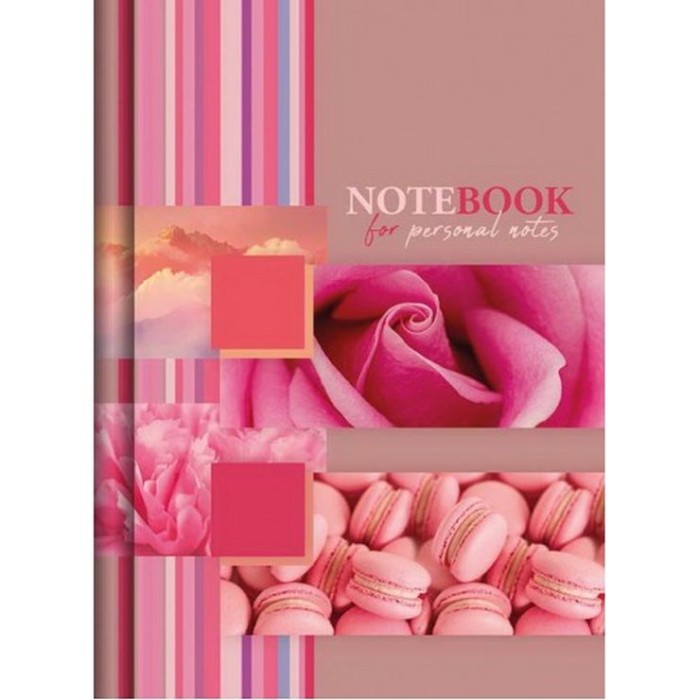 Блокнот «NOTEBOOK FOR NOTES» А6 на 176 аркушів у клітинку з твердою ламінованою обкладинкою, в асортименті, ТМ Рюкзачок