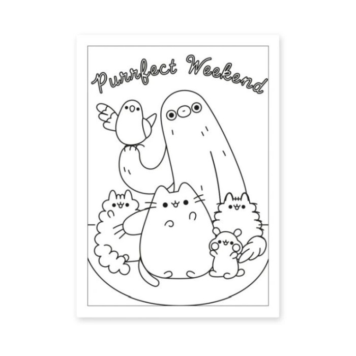 Розмальовка «Pusheen» А4 на 12 аркушів з м`якою обкладинкою, ТМ Yes