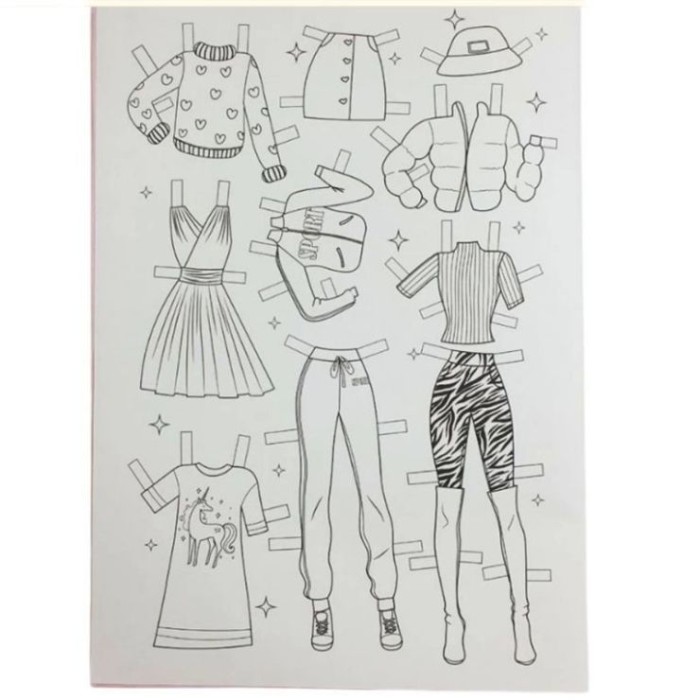 «Fashion stylist», розмальовка, вирізалка, одягалка, 12 аркушів, в асортименті, ТМ Апельсин