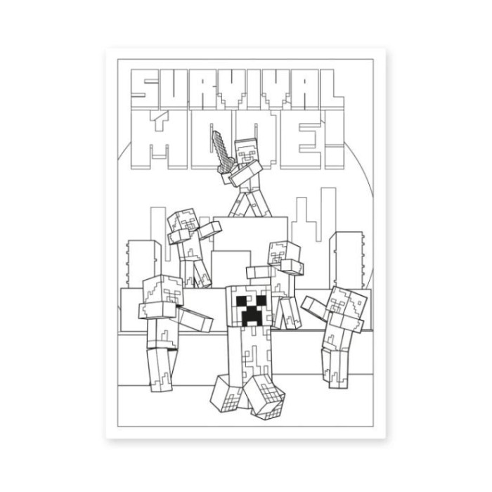 Розмальовка «Minecraft-2» А4 на 12 аркушів з м`якою обкладинкою, ТМ YES