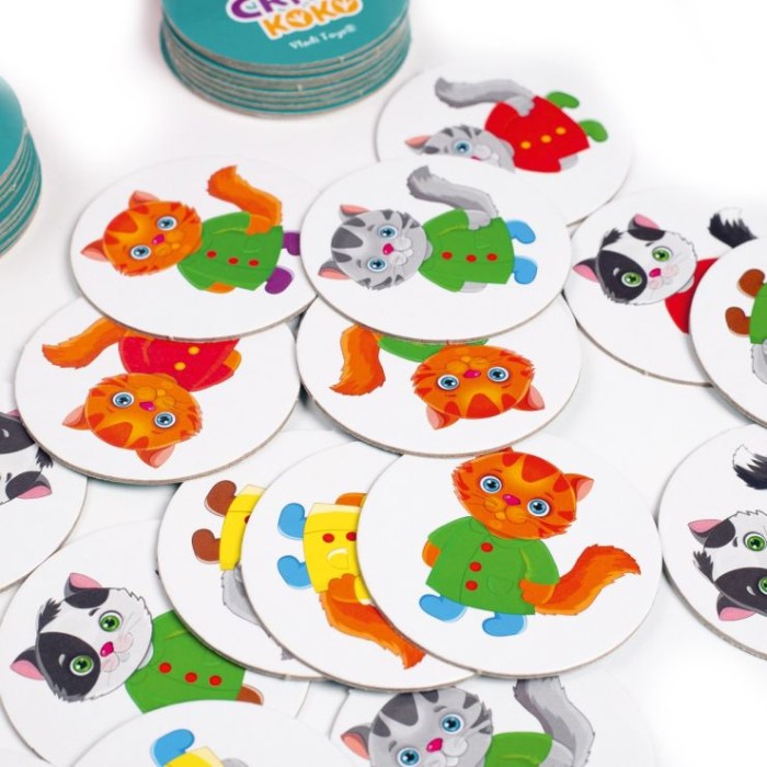 Гра настільна «Crazy Koko. Мяу!» розважальна з 54 фішок, у коробці 14,5х5,5х18,5 см, ТМ Vladi Toys