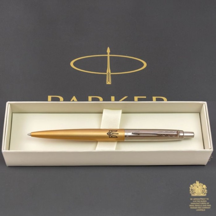 Ручка «Паркер Jotter XL Україна Matt Gold CT» з тризубом кулькова