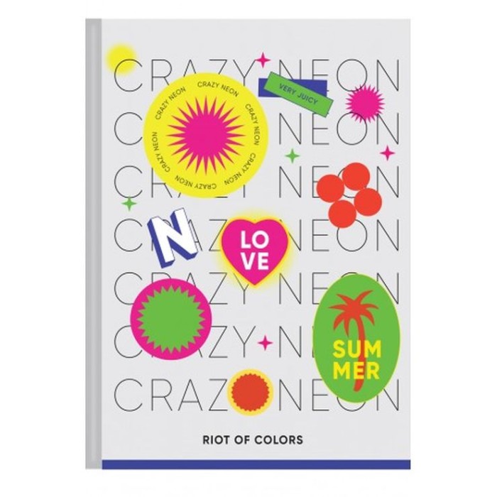 Блокнот «CREAZY NEON» А6 на 48 аркушів у клітинку з твердою ламінованою обкладинкою, в асортименті, ТМ Рюкзачок