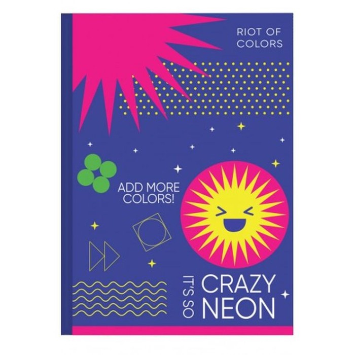 Блокнот «CREAZY NEON» А6 на 48 аркушів у клітинку з твердою ламінованою обкладинкою, в асортименті, ТМ Рюкзачок