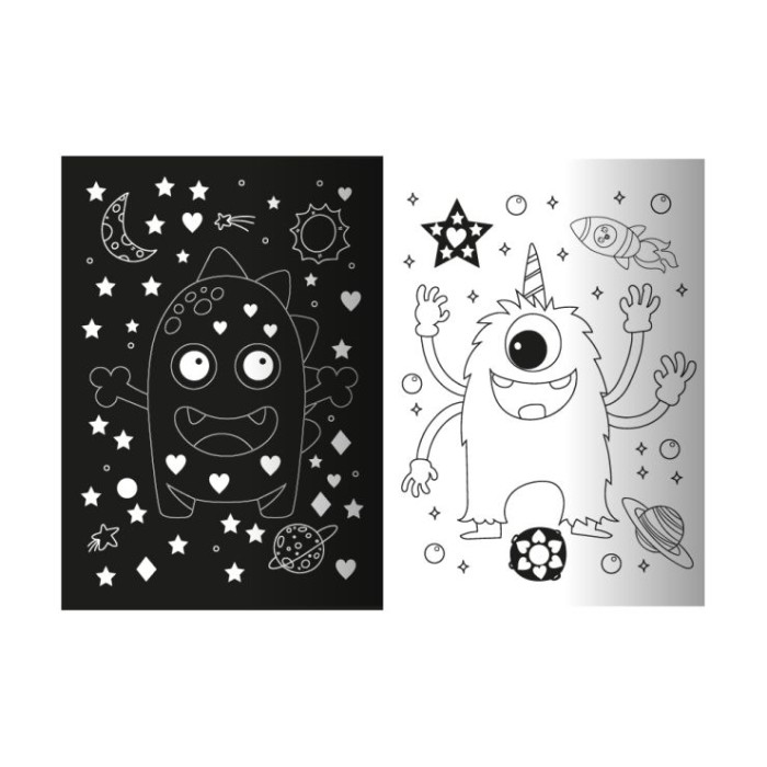 Розмальовка з неоновими наліпкамми «NEON STICKERS book» 16 сторінок, в асортименті, ТМ Апельсин