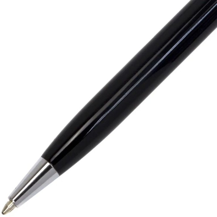 Ручка «STYLUS» кулькова поворотна з металевим чорним корпусом, синя, ТМ Economix