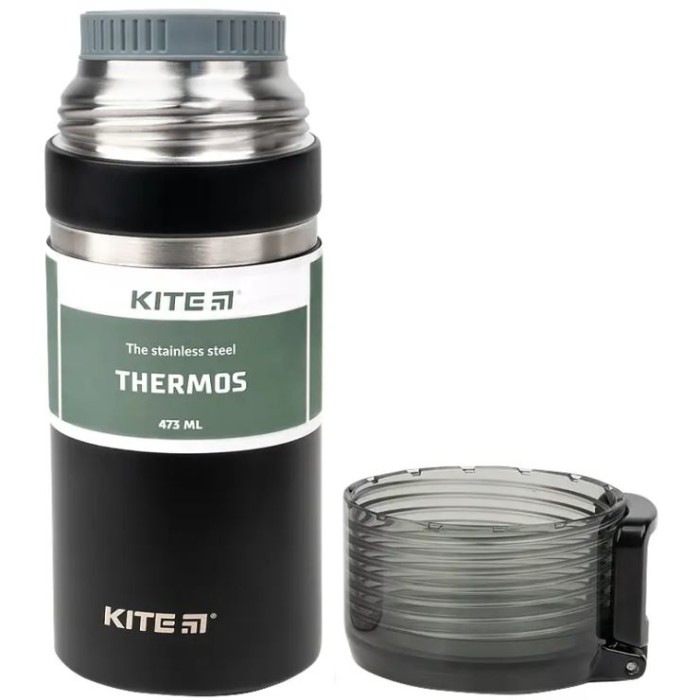 Термос «Kite» 473 мл чорний, TM Kite
