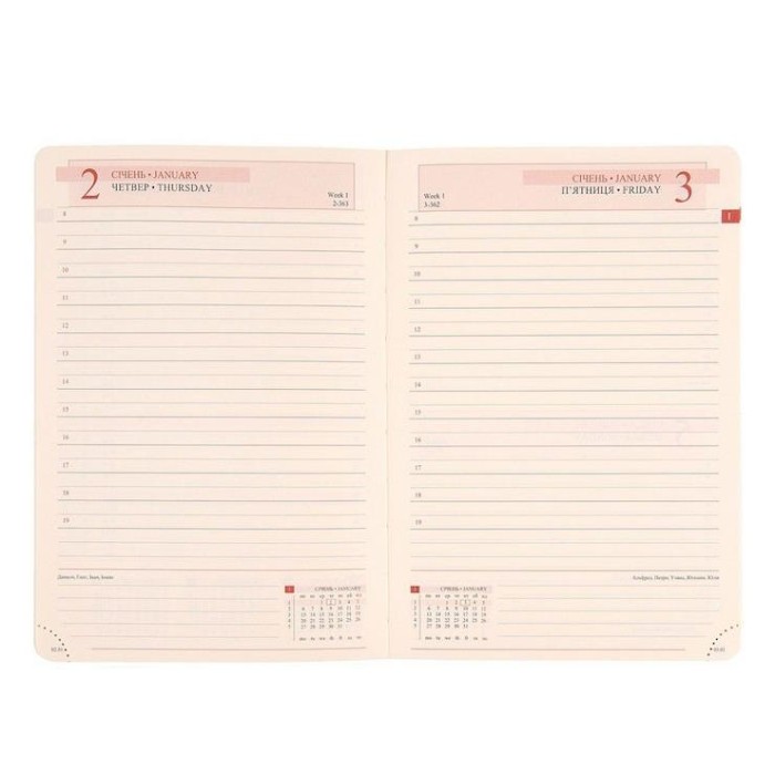 Щоденник датований «Etnico» А5 на 368 сторінок, ТМ Leo Planner
