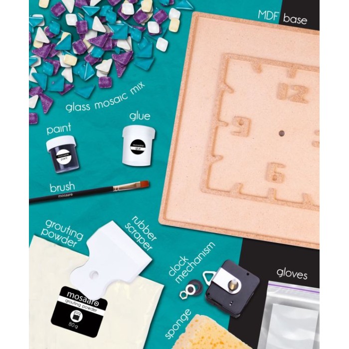 Скляна мозаїка «Square clock», у коробці 31,5х6,5х31,5 см, ТМ Vlady Toys