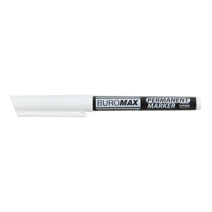 Маркер водостійкий білий 1-2 мм,ТМ Buromax