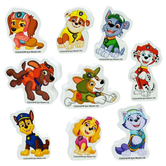Дерев'яна іграшка «Paw Patrol»: човен 25х2,5х17 см 9 фігурок 5,5х4х2 см, у коробці 26,5х3х23 см