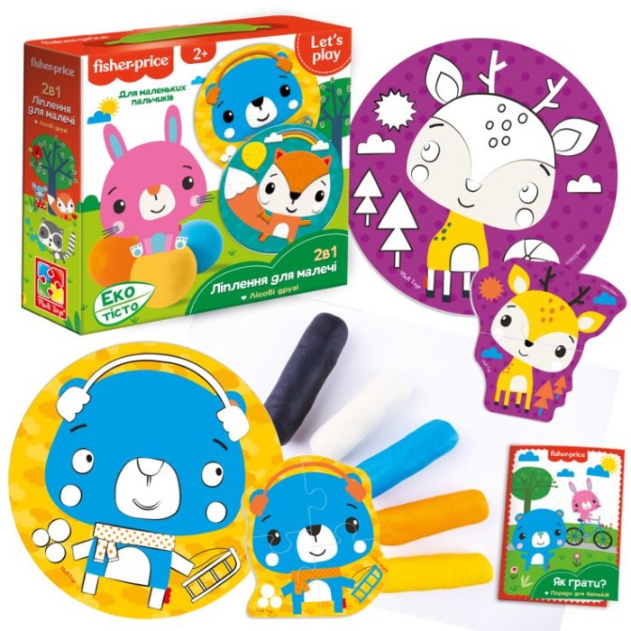 Набір для творчості «Fisher Price. Лісові друзі» ліплення з екотіста, у коробці 21,5х6х21,5 см, ТМ Vlady Toys