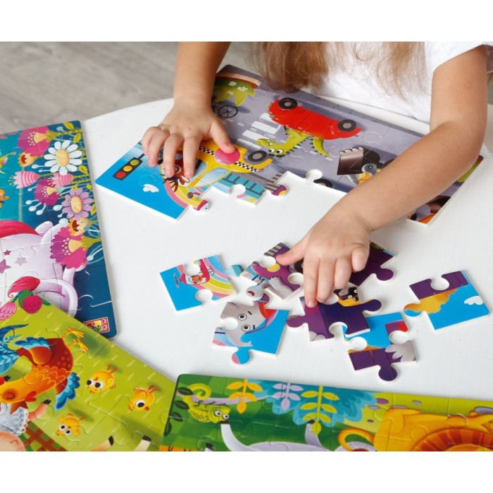 Пазли м`які «Транспорт» А4 з 24 елементів, у пакеті 30,5х34,5 см, ТМ Vlady Toys