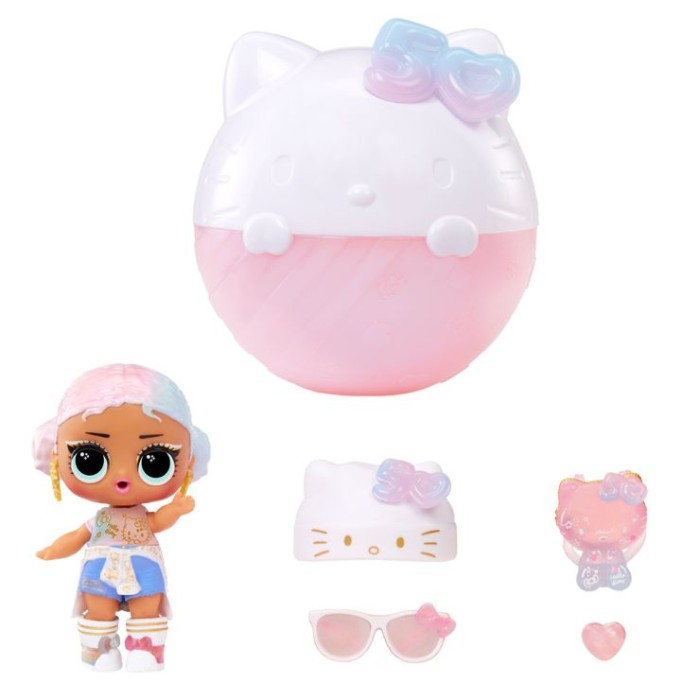 Ігровий набір з лялькою LOL SURPRISE! «Loves Hello Kitty. Hello Kitty сюрприз» 8 см з аксесуарами, в асортименті, у колбі 9х9х9 см