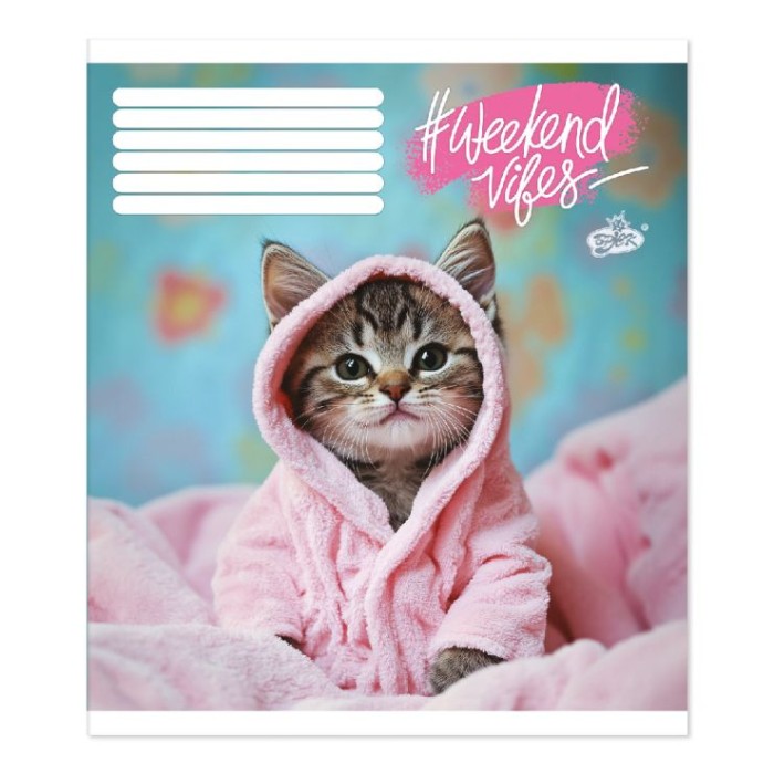 Зошит на 60 аркушів у клітинку «Муркотливий комфорт», №2621, ТМ Brisk