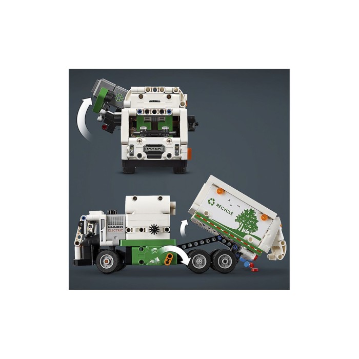 Конструктор «Сміттєвоз Mack® LR Electric» на 503 деталі, у коробці 19х7х35 см, ТМ Lego