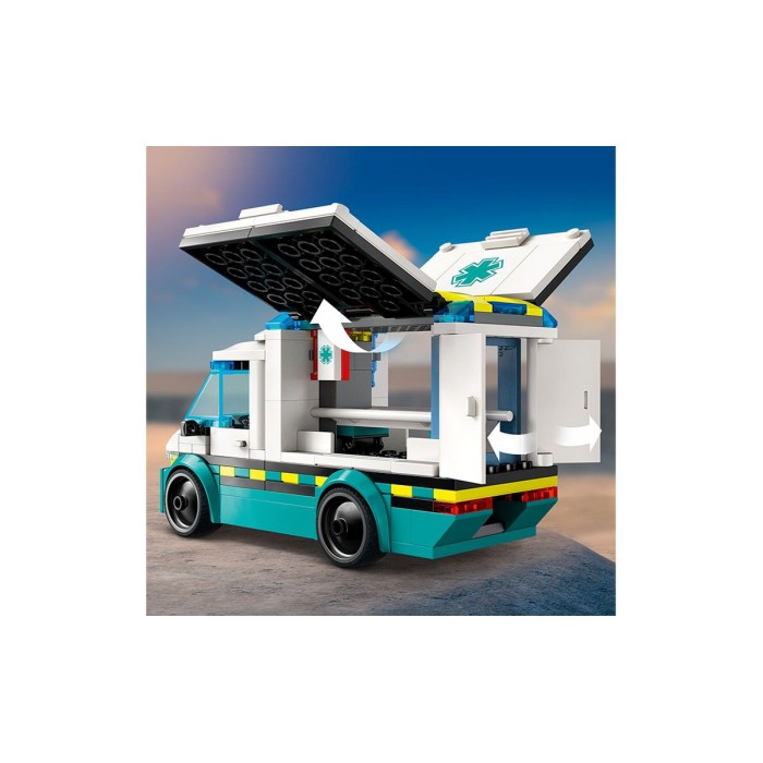 Конструктор «Швидка допомога» на 184 деталі, у коробці 26х6х19 см, ТМ Lego