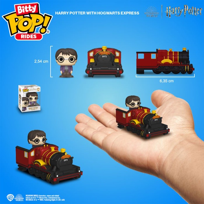 Ігровий набір BITTY POP! Ride: Гаррі Поттер 2,5 см та Гогвардський експрес 2,4 см см, у коробці 6х10х8 см