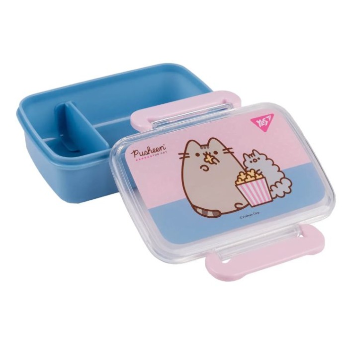 Ланчбокс «Pusheen» 420 мл блакитно-рожевий, ТМ Yes