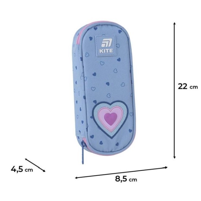 Пенал «Lovely» 8,5х22х4,5 см, ТМ Kite
