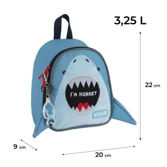 Рюкзак «Hungry Shark» 20х9х22 см, ТМ Kite Kids
