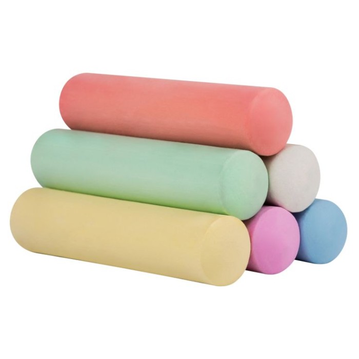 Крейда «Sweet Cream» 6 шт на 6 кольорів кругла, JUMBO, ТМ YES