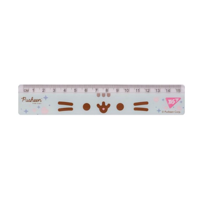 Лінійка «Pusheen» 15 см блакитна, ТМ YES