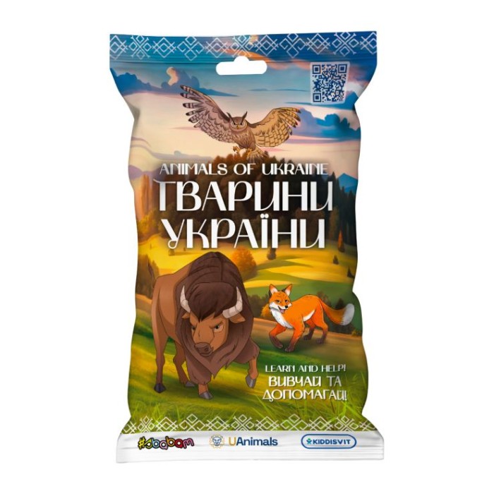 Стретч-іграшка «Тварини України», змінюються на сонці, в воді, світяться, в дисплеї, Sbabam