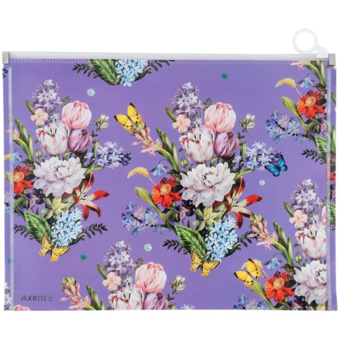 Папка «Secret Garden» А4+ на блискавці zip-lock, ТМ Axent