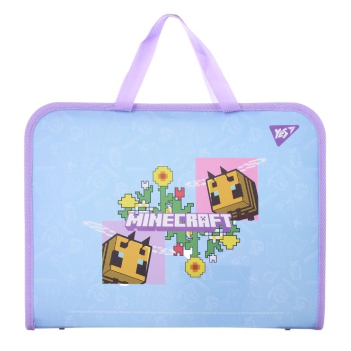 Папка-портфель «Minecraft.Spring» А4 на блискавці з тканинними ручками, ТМ YES