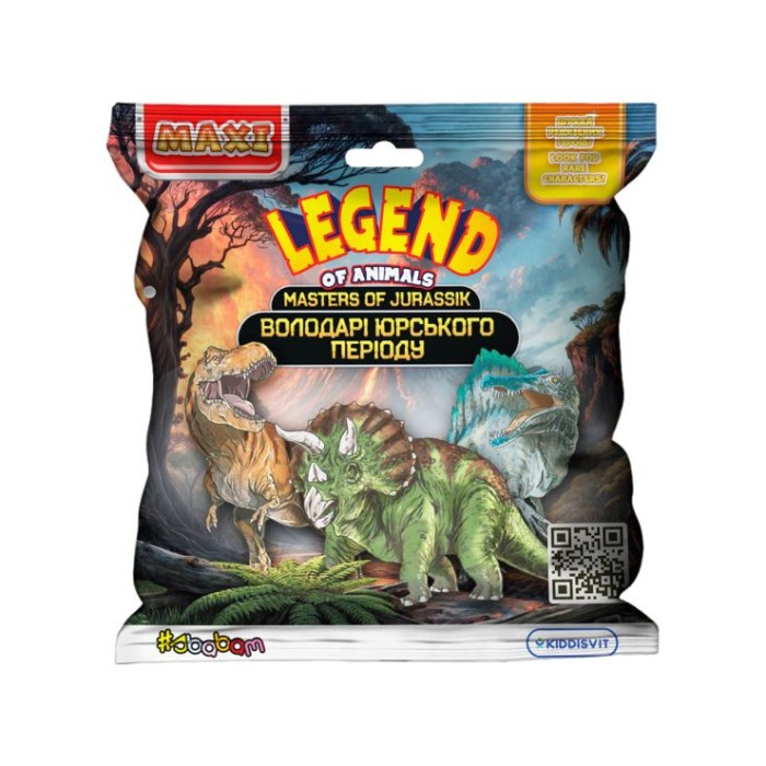 Стретч-іграшка «LEGEND OF ANIMALS МАКСІ. Володарі Юрського періоду», в асортименті, 12 шт у дисплеї 25х7х18 см