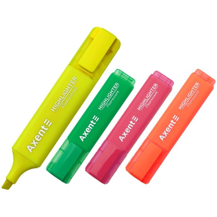 Набір маркерів «Highlighter» текстових з 4 шт 1-5 мм клиновидних,ТМ Axent