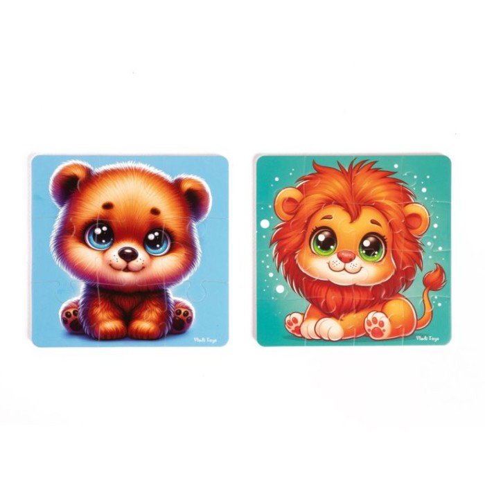 Пазли м'які «Левеня та ведмежа» на 25 елементів, ТМ Vladi Toys