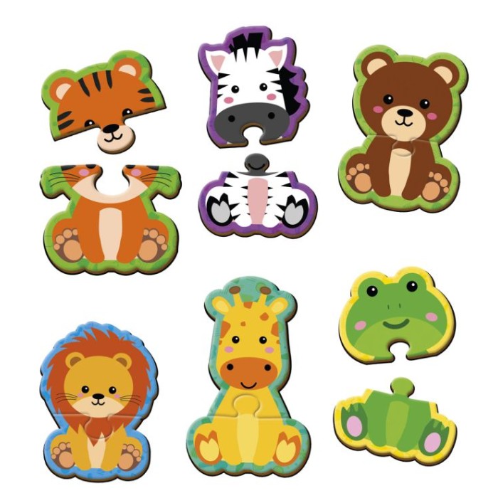 Пазли магнітні «Тваринки» на 12 елементів, ТМ Vladi Toys