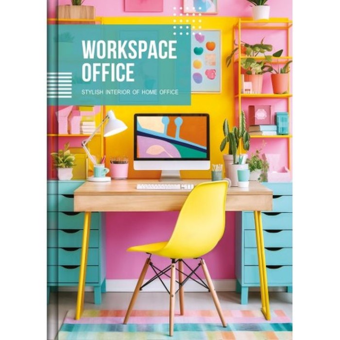 Блокнот «OFFICE» А5 на 72 аркуші у клітинку з твердою ламінованою обкладинкою, в асортименті, ТМ Рюкзачок