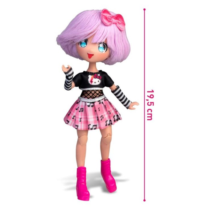 Лялька «Hello Kitty. 4SF MANGA DOLLS. Тедді Рок» 19,5 см, у коробці 25х11х6 см