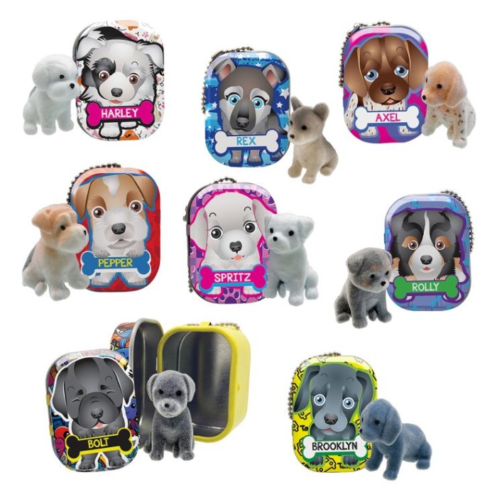 Колекційна фігурка-сюрприз на ланцюжку «COOL THINGS.Puppy Club. Цуценя з 5-тої Авеню» 5 см, в асортименті, у металевій коробочці з ланцюжом та пакеті