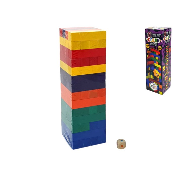 Гра настільна «EXTREME COLOR TOWER» розвиваюча на 56 кольорових брусочків, ТМ Данко Тойс