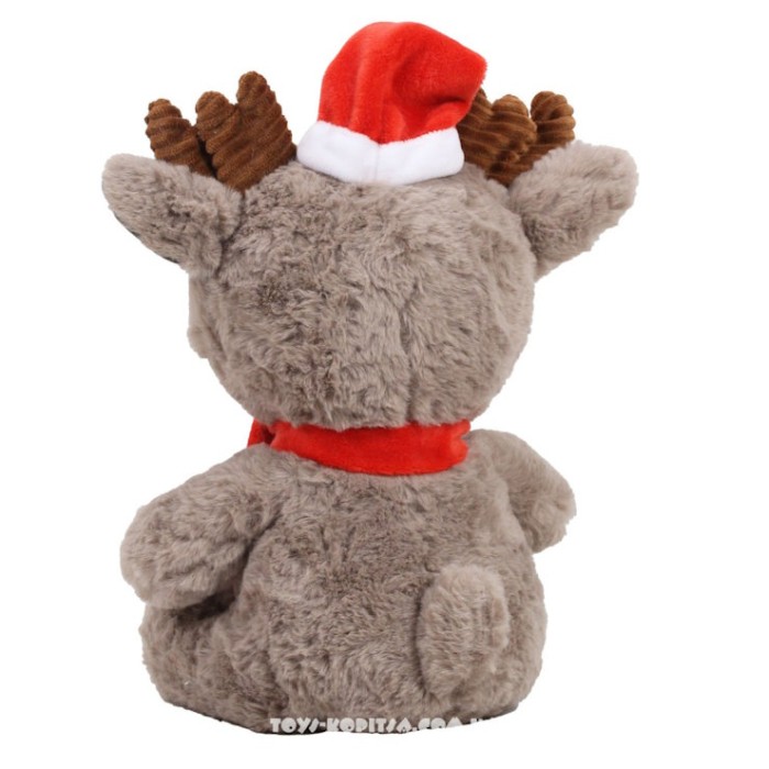 М`яка іграшка «Новорічний олень» 24 см, ПП Копиця