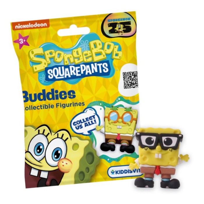 Колекційна фігурка-сюрприз «COOL THINGS.Buddies 3D. Губка Боб» 5 см, в асортименті, у пакеті