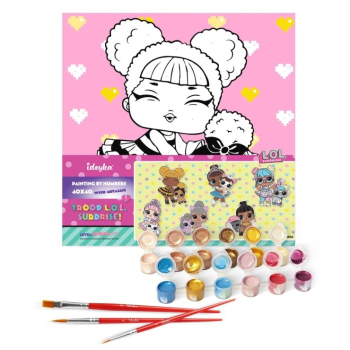 Картина за номерами «L.O.L. Surprise! TroopSurprise Queen Bee With Queen Pup» 40х40 см, ТМ Ідейка