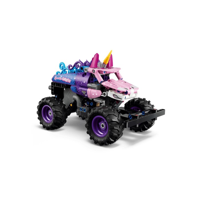 Конструктор «Monster Jam™ Sparkle Smash» 19 см на 263 деталі з функцією зворотнього натягування, у коробці 26х7х19, ТМ Lego