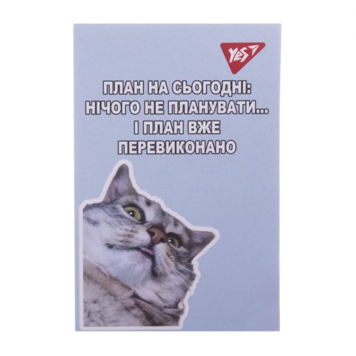 Блокнот «Щоденний настрій» А7 на 48 аркушів у клітинку з ламінованою обкладинкою, ТМ YES