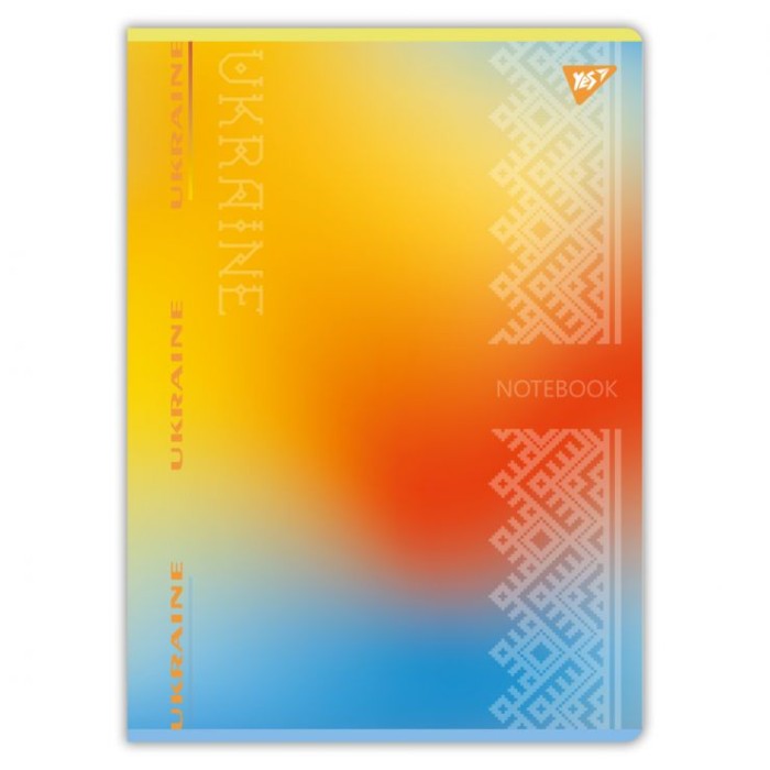 Канцелярська книга А4 «Україна» на 96 аркушів у клітинку на скобі, в асортименті, ТМ Yes