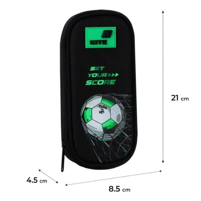 Пенал «Football» 21х8,5х4,5 см, 662-3, ТМ Kite